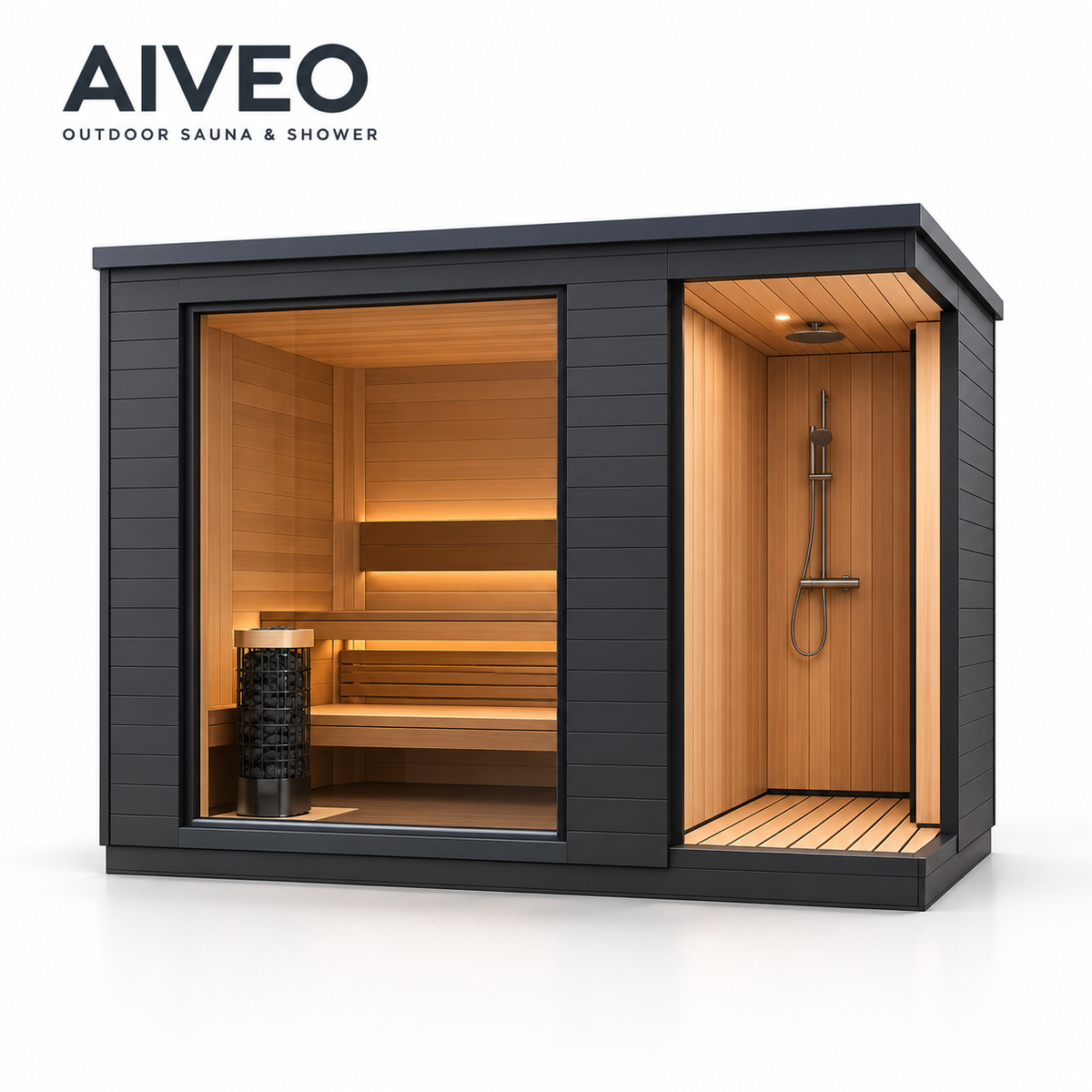 Outdoor Sauna & Shower Room — Modular Fast-Install